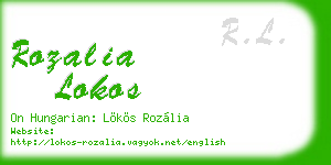 rozalia lokos business card