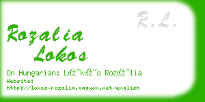 rozalia lokos business card